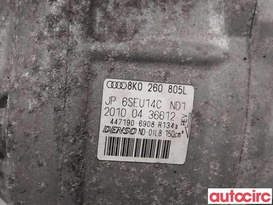 Aircondition kompressor til Audi Q5 2008-2012 (Type I, Fase 1)  (AUDI|8K0260805L|447190-6908)