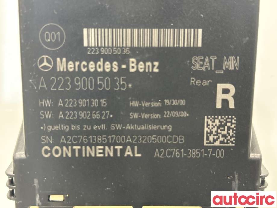 Styreenhet diverse til Mercedes EQE 2022-->> (MERCEDES|A2239005035|)