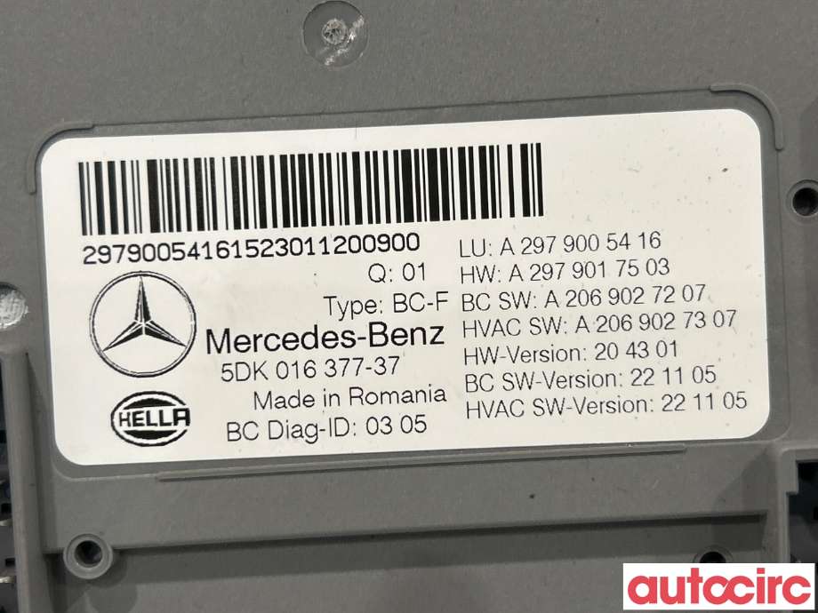 Styreenhet comfort (BCM) til Mercedes EQE 2022-->>  (MERCEDES|A2979005416)