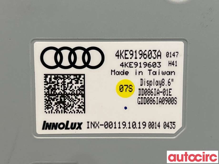 Varmeapparat betjening til Audi e-tron 2018-->>  (AUDI|4KE919603A)