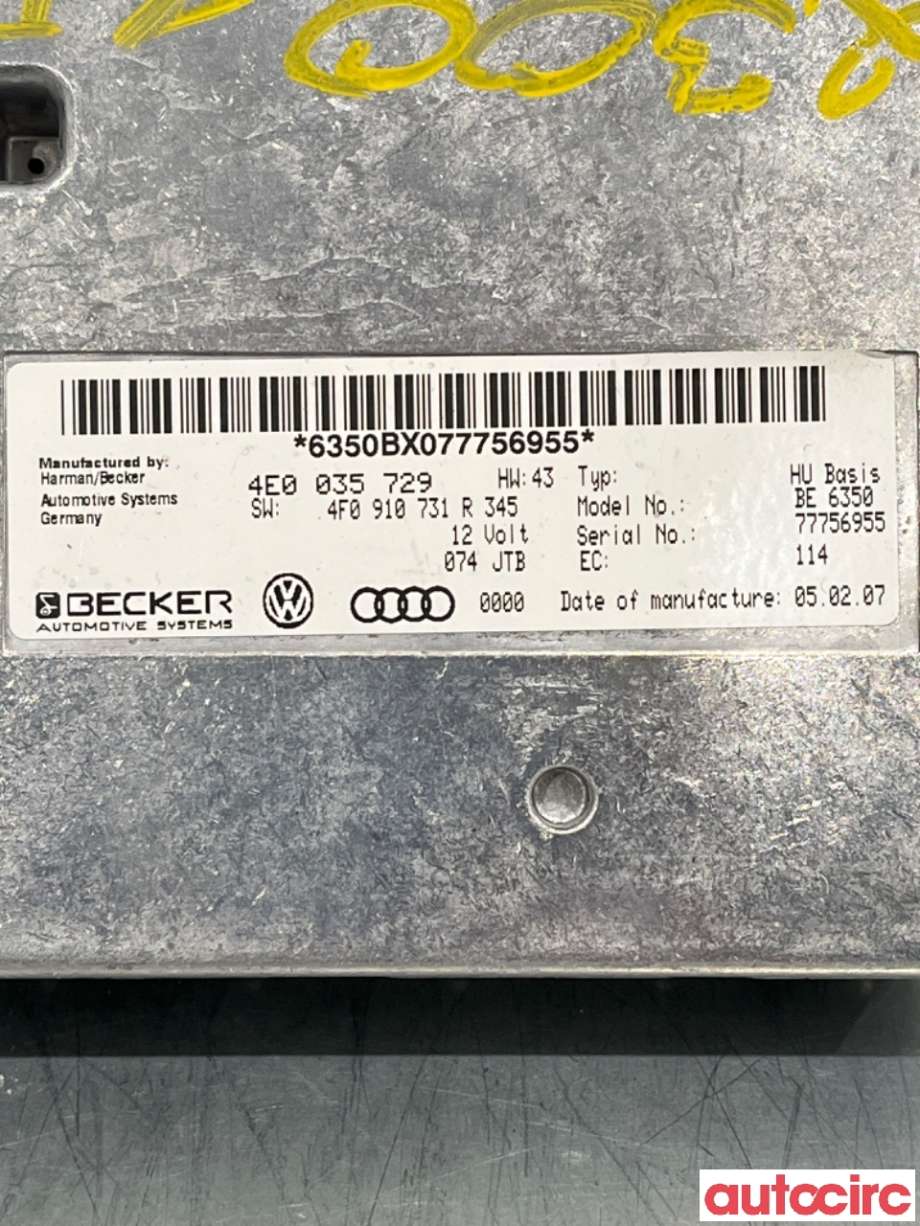 Styreenhet diverse til Audi A6 2005-2008 (Type III, Fase 1) (C6) (C6) (AUDI|4F0910732HX||4F0910731)