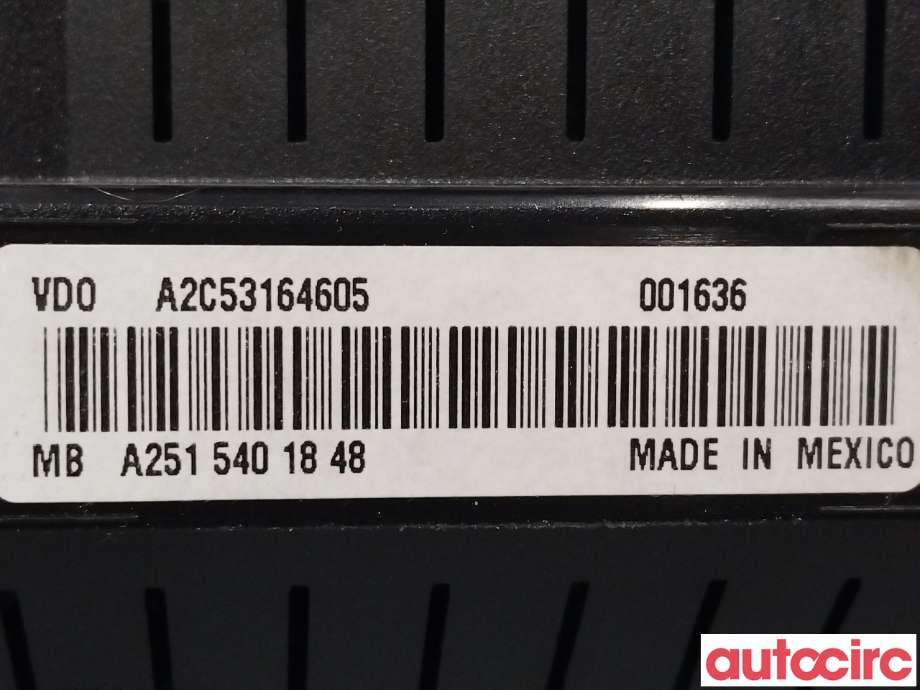 Instrumentpanel til Mercedes R-Klasse 2006-2013 (W251) (W251) (MERCEDES|A2519006000||A2515401848)