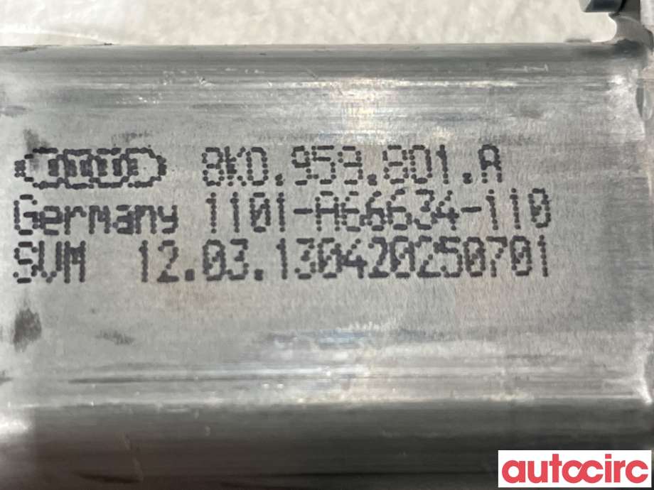 Ruteheis høyre bak til Audi A5 2007-2016 (Type I)  (AUDI|8T0959801B|1101-A66634-110|8K0959801A)
