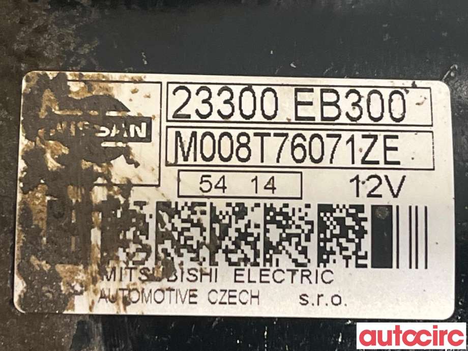 Starter diesel til Nissan Pathfinder 2005-2010 (Fase 1) (R51) (R51) (NISSAN|23300EB30A|M008T76071ZE|23300EB300)