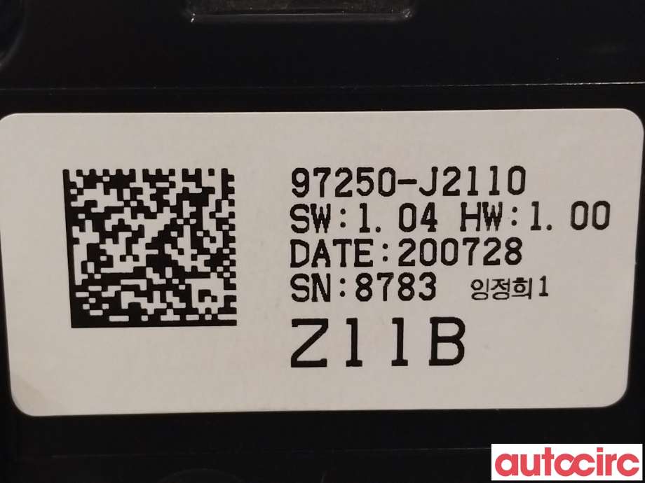 Varmeapparat betjening til Kia e-Soul 2019-->> (Type III)  (KIA|97250J2110WK|97250-J2110)