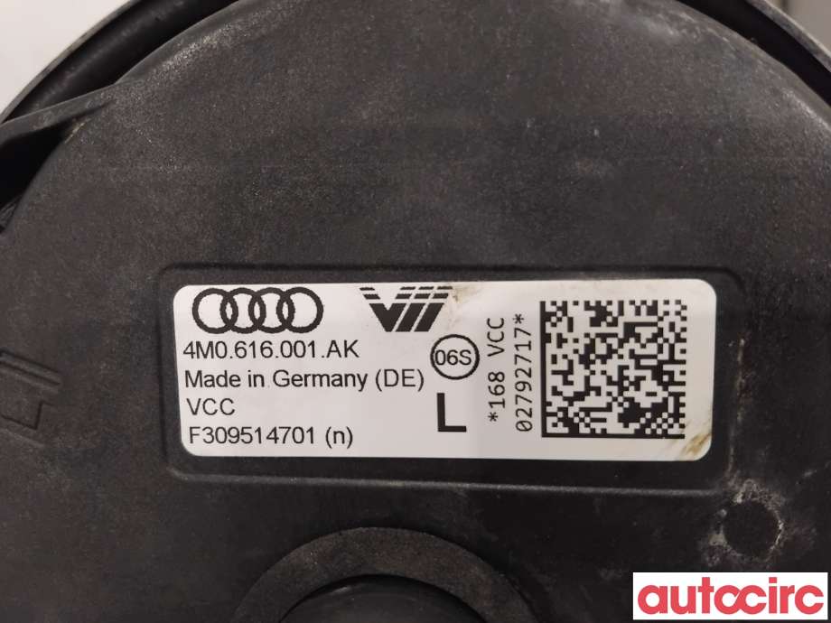 Fjær foran nivå luftpute/belg til Audi e-tron 2018-->>  (AUDI|4M0616001AK|)