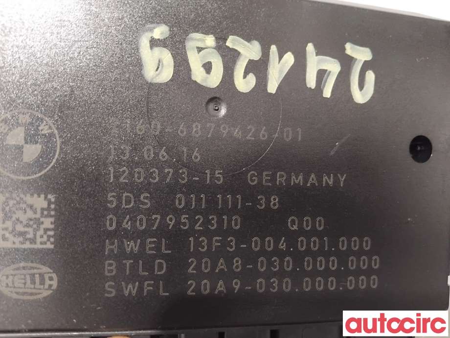 Styreenhet hengerfeste til BMW 3-Serie 2012-2018 (F30/F31/F34) (F30/F31/F34) (BMW|63119463372|5DS011111-38|7160-6879426)