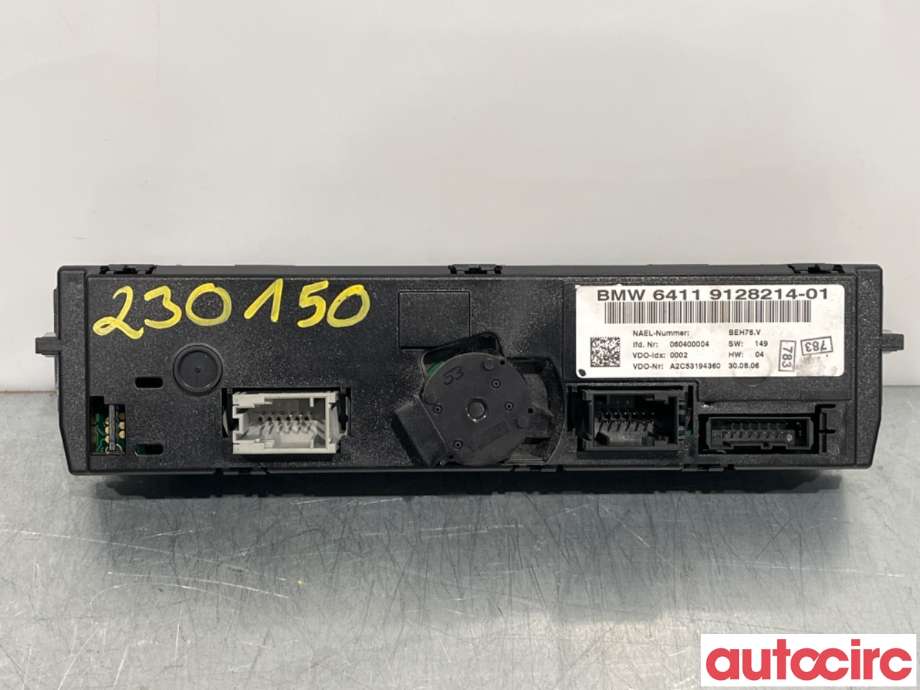 Varmeapparat betjening til BMW 3-Serie 2005-2011 (E90/E91/E92/E93) (E90/E91/E92/E93) (BMW|64119199259|A2C53194360|64119128214)