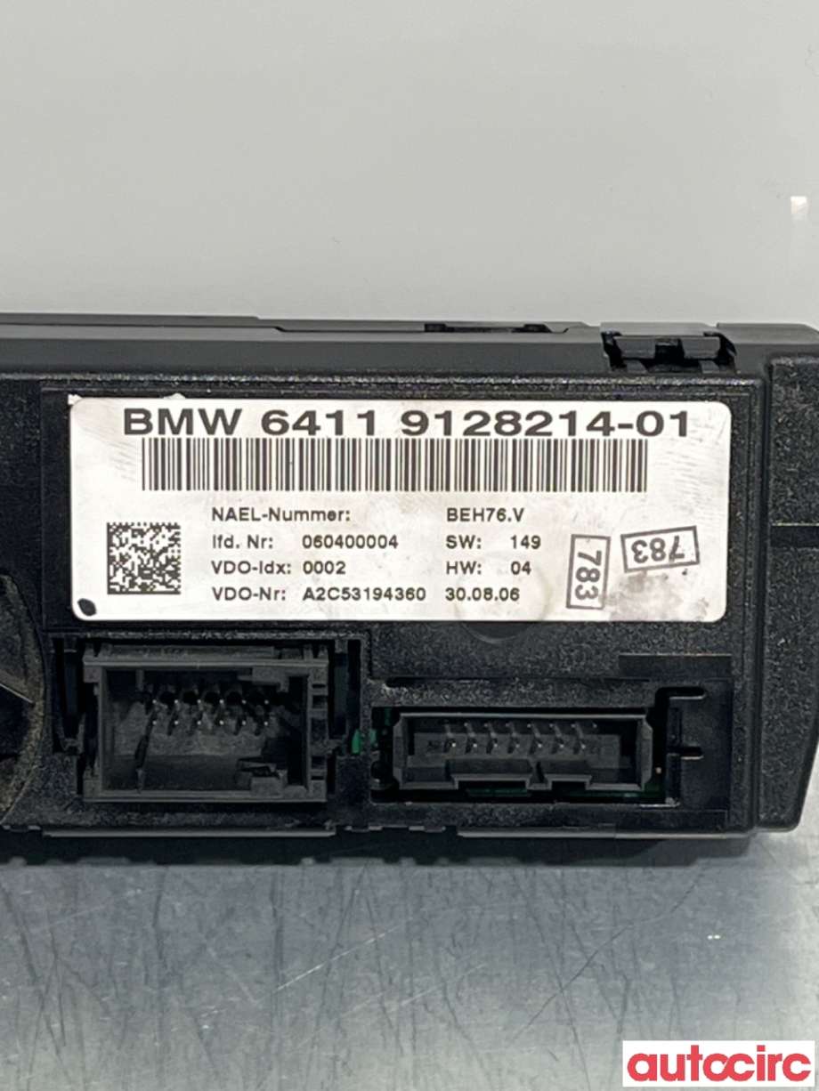 Varmeapparat betjening til BMW 3-Serie 2005-2011 (E90/E91/E92/E93) (E90/E91/E92/E93) (BMW|64119199259|A2C53194360|64119128214)