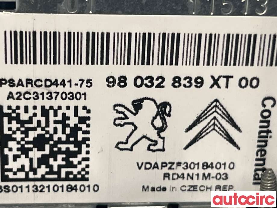 Bilstereo til Citroën DS3 2010-2019  (CITROEN|16106920XT)