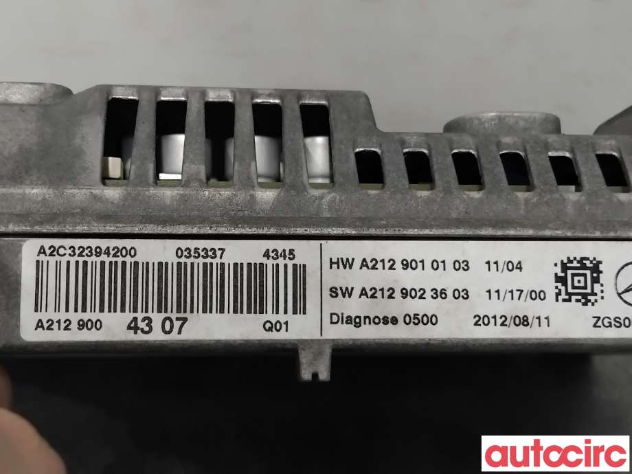 Multimedia display (MCU - Media Controller Unit) til Mercedes E-Klasse 2009-2013 (Fase 1) (W212) (W212) (MERCEDES|A2129002313|A2C32394200|A2129010103)