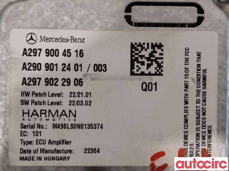 Styreenhet diverse til Mercedes EQE 2022-->> (MERCEDES|A2979004516|)