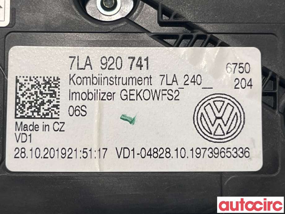 Instrumentpanel til VW Transporter / Caravelle 2019-->> (T6.1) (T6.1) (VOLKSWAGEN|7LA920741)