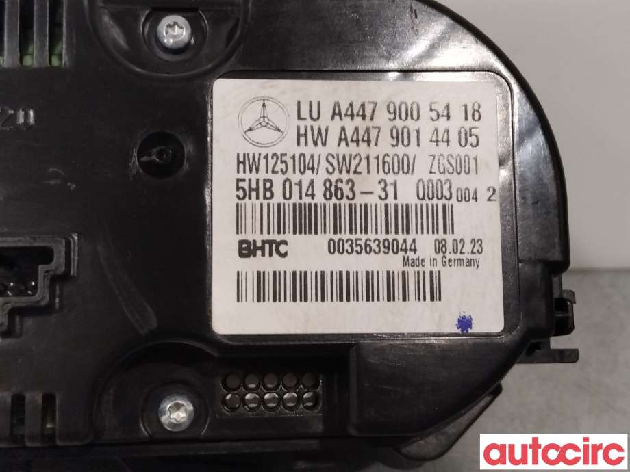 Varmeapparat betjening til Mercedes Vito 2014-->> (W447) (W447) (MERCEDES|A4479005418)