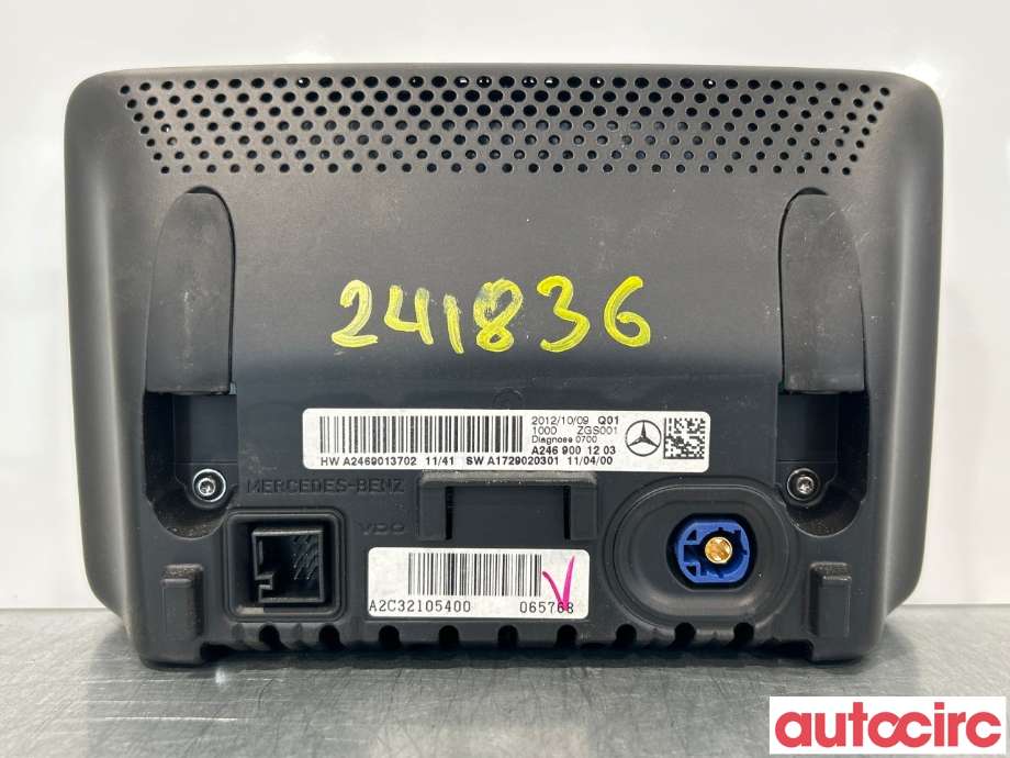 Multimedia display (MCU - Media Controller Unit) til Mercedes B-Klasse 2011-2018 (W246) (W246) (MERCEDES|A2469001206|A2469001203)