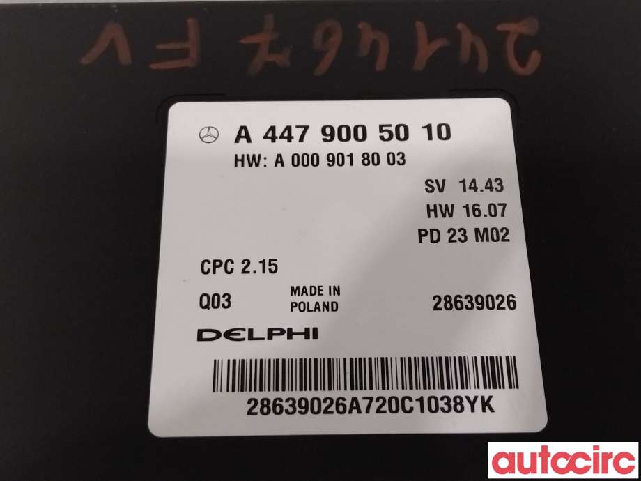 Styreenhet diverse til Mercedes Vito 2014-->> (W447) (W447) (MERCEDES|A4479005010)