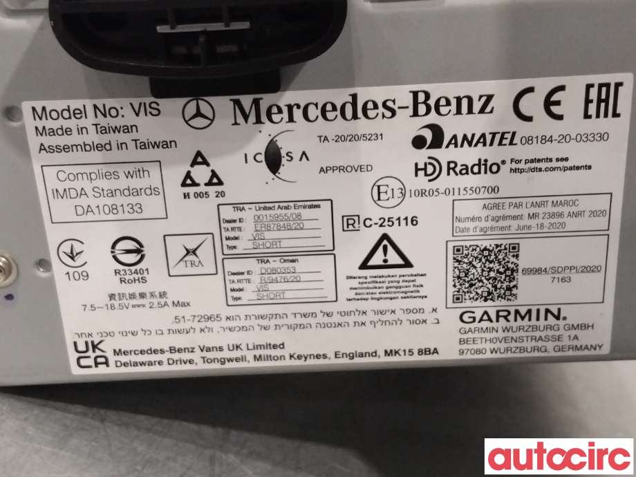 Bilstereo navigasjon til Mercedes Vito 2014-->> (W447) (W447) (MERCEDES|A4479008719)