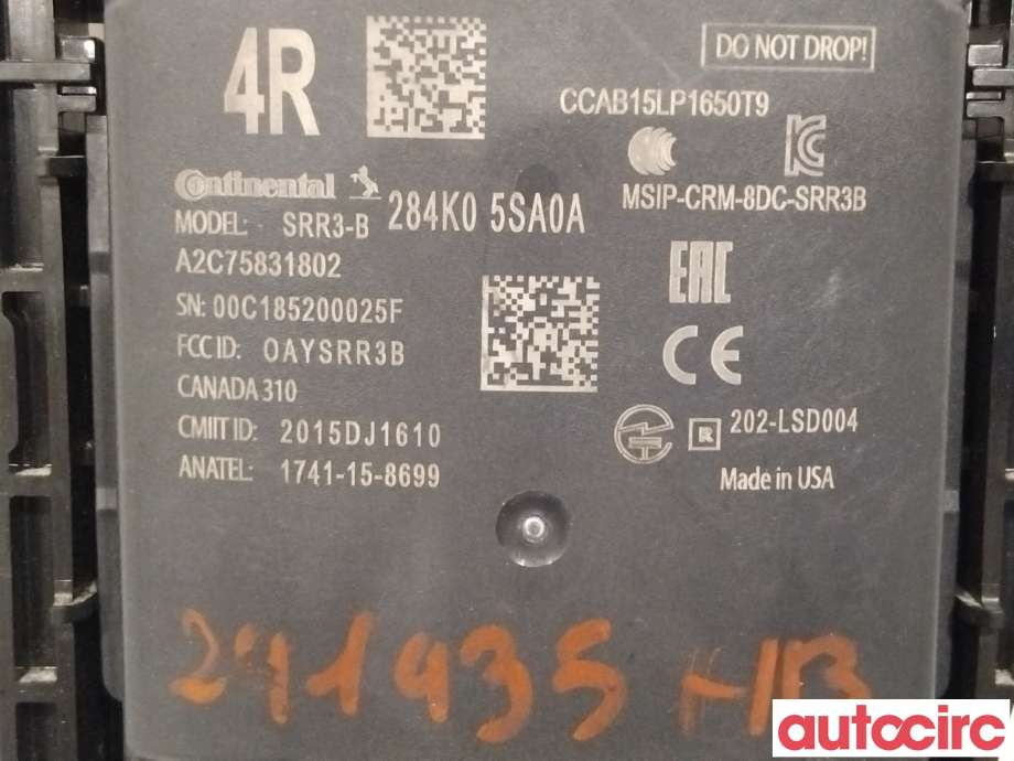 Sensor radar til Nissan Leaf 2018-->> (Type II)  (NISSAN|284K05SA0A)