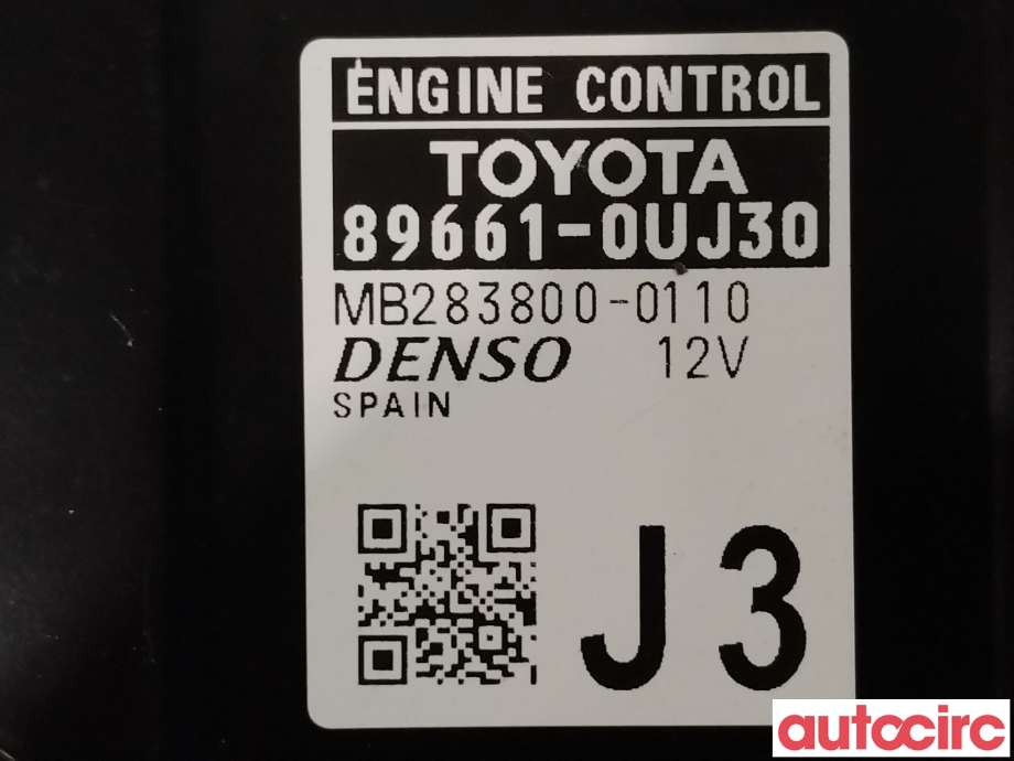 Styreenhet motor til Toyota Yaris Cross (SUV) 2021-->>  (TOYOTA|896610UJ30|MB283800-0110|89661-0UJ30)