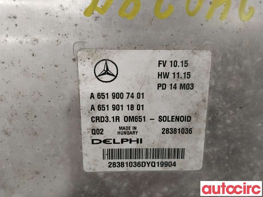 Styreenhet motor til Mercedes E-Klasse 2009-2013 (Fase 1) (W212) (W212) (MERCEDES|A6519007401|28381036)