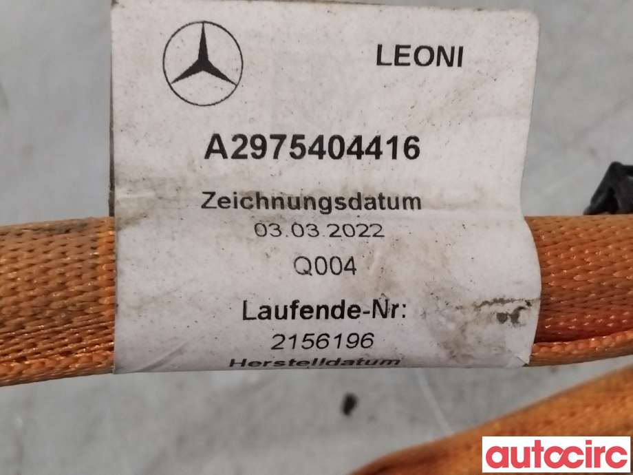 Kabel høy volt (HV) hybrid til Mercedes EQE 2022-->>  (MERCEDES|A2975404416)