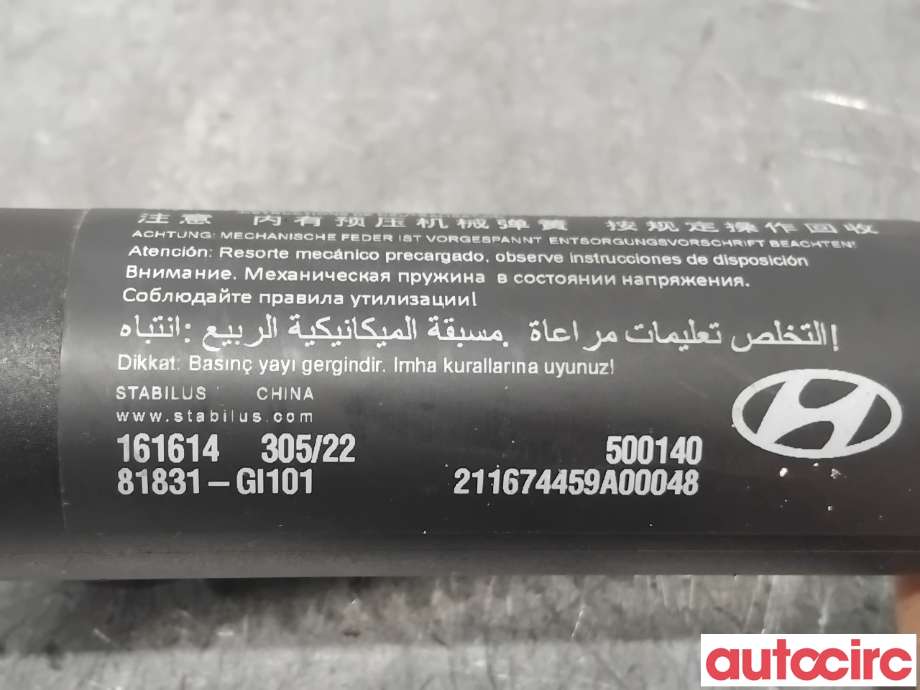 Baklukedemper til Hyundai Ioniq 5 2021-->>  (HYUNDAI|81831GI101||81831-GI101)