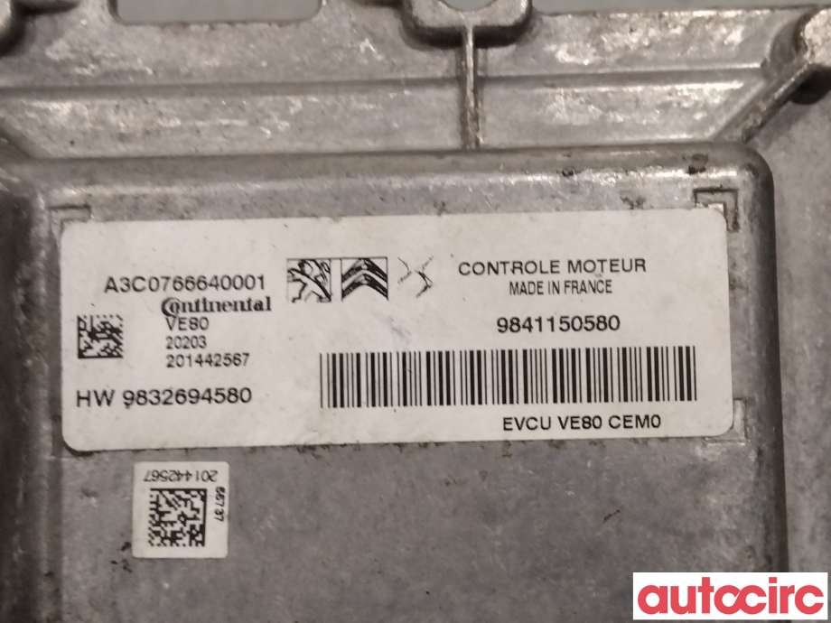 Styreenhet diverse til Peugeot 2008 2019-->> (Type II)  (PEUGEOT|1675659180|A3C0766640001|9832694580)