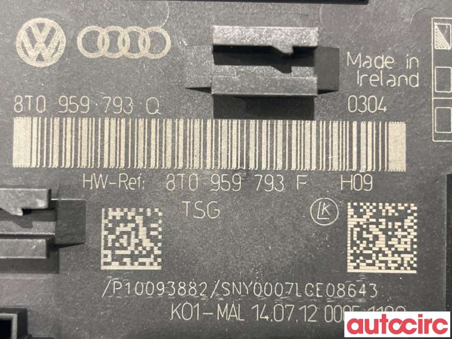 Styreenhet dør venstre foran til Audi A4 2007-2014 (Type IV) (B8) (B8) (AUDI|8T0959793P||8T0959793Q)