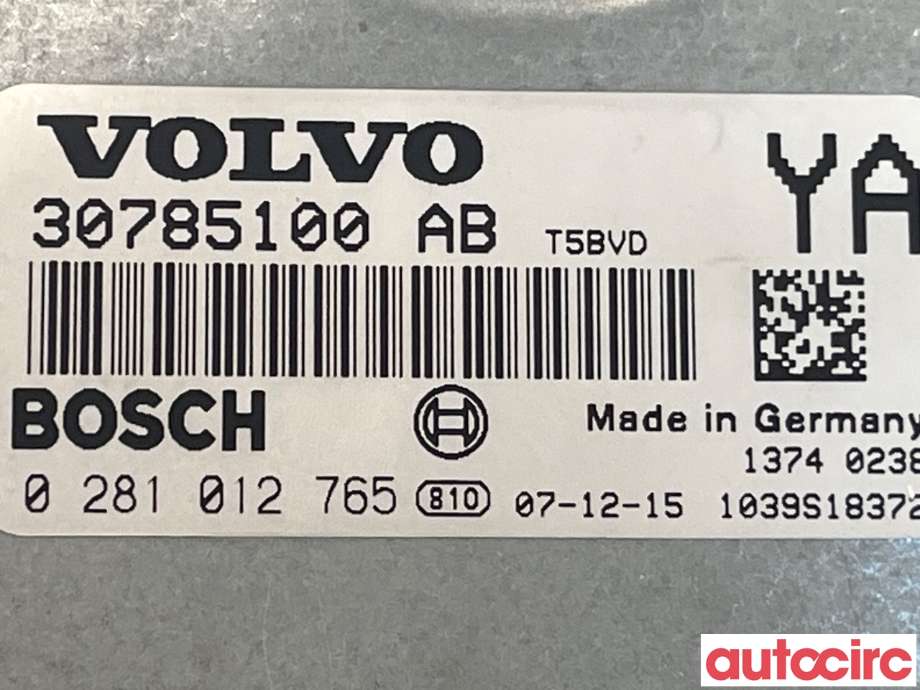 Styreenhet motor til Volvo XC70 2008-2013 (Type II, Fase 1)  (VOLVO|36002596|0281012765|30785100)