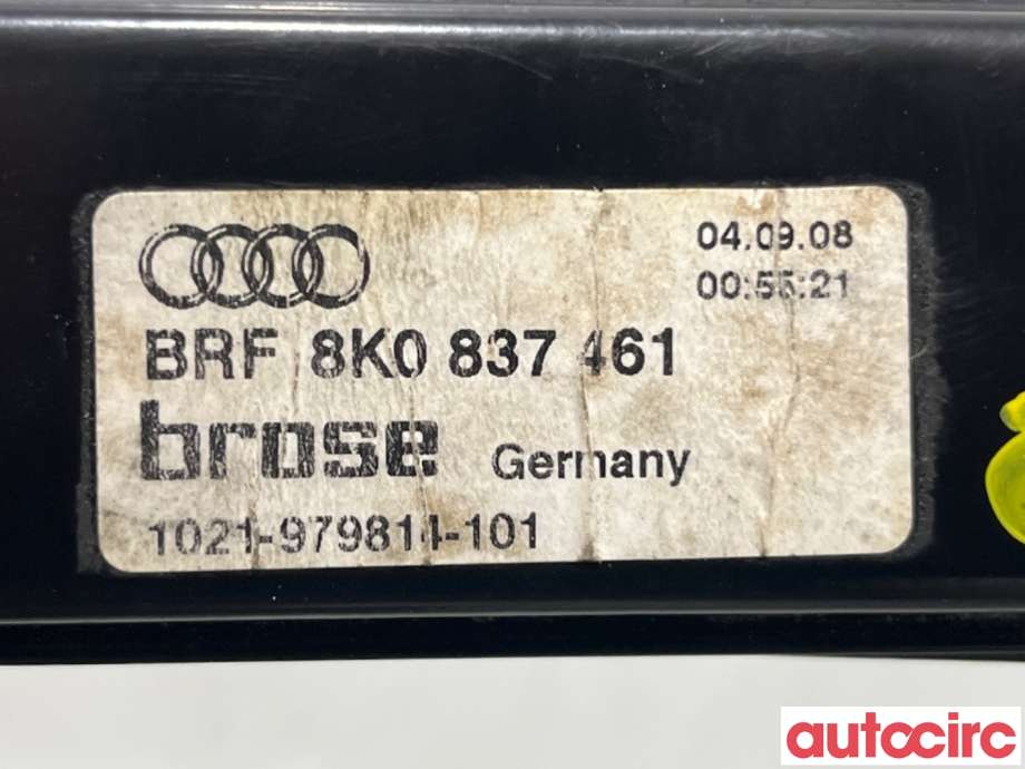 Ruteheis til Audi A4 2007-2014 (Type IV) (B8) (B8) (AUDI|8K0837461A|1021-979811-101|8K0837461E)
