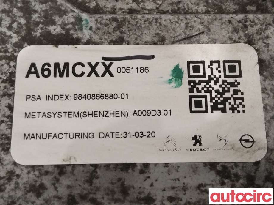 Batterilader (OBC - On Board Charger) til Peugeot 2008 2019-->> (Type II)  (PEUGEOT|1675812180|9840866880|1691344480)