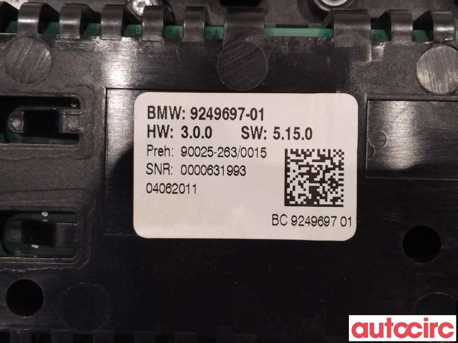 Varmeapparat betjening til BMW 5-Serie 2010-2017 (F10/F11) (F10/F11) (BMW|61319328425|)