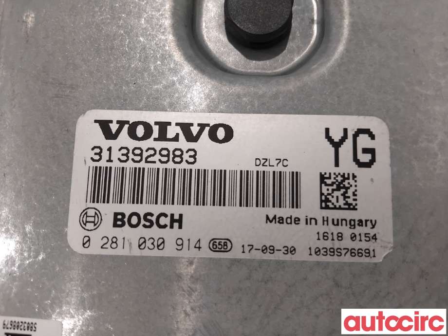 Styreenhet motor til Volvo V60/V60 CC 2013-2018 (Type I, Fase 2)  (VOLVO|36012608|0281030914|31392983)