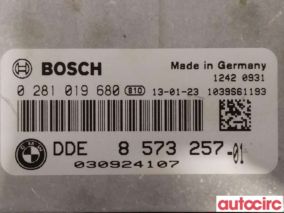 Styreenhet motor til BMW 3-Serie 2012-2018 (F30/F31/F34) (F30/F31/F34) (BMW|12145A48DA9|0281019680|8573257)