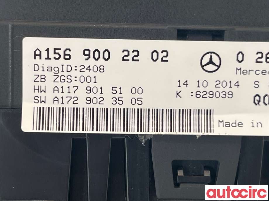 Instrumentpanel til Mercedes GLA 2014-2020 (X156) (X156) (MERCEDES|A1569002202)