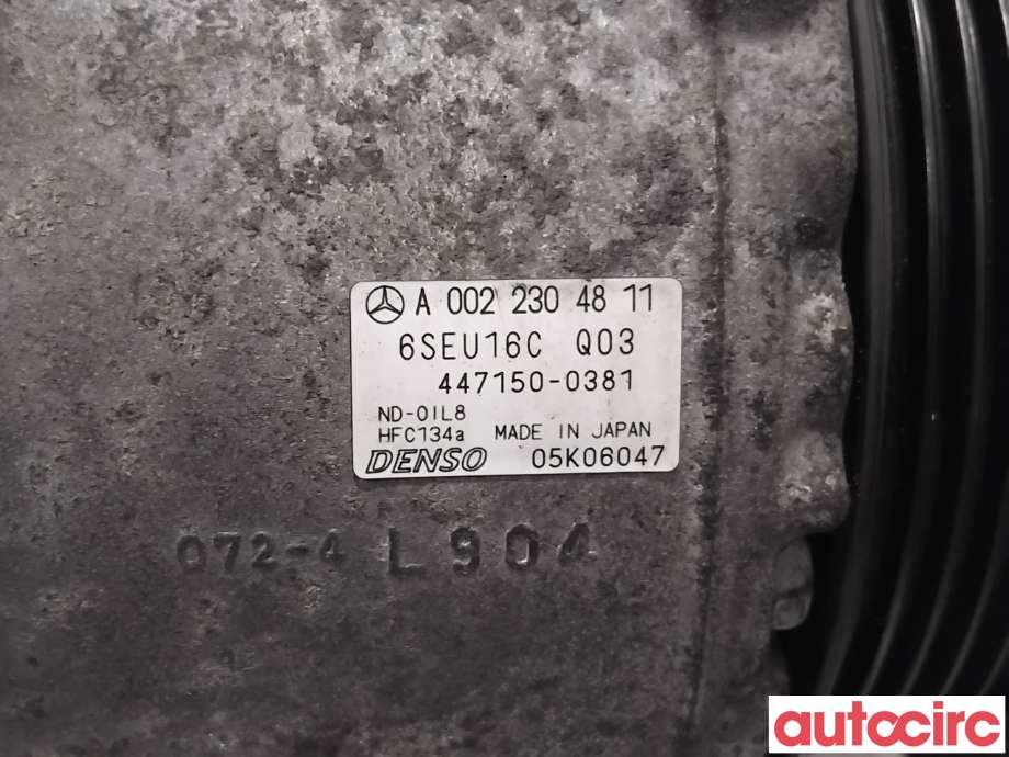 Aircondition kompressor til Mercedes B-Klasse 2008-2011 (Fase 2) (W245) (W245) (MERCEDES|A0022304811|447150-0381)