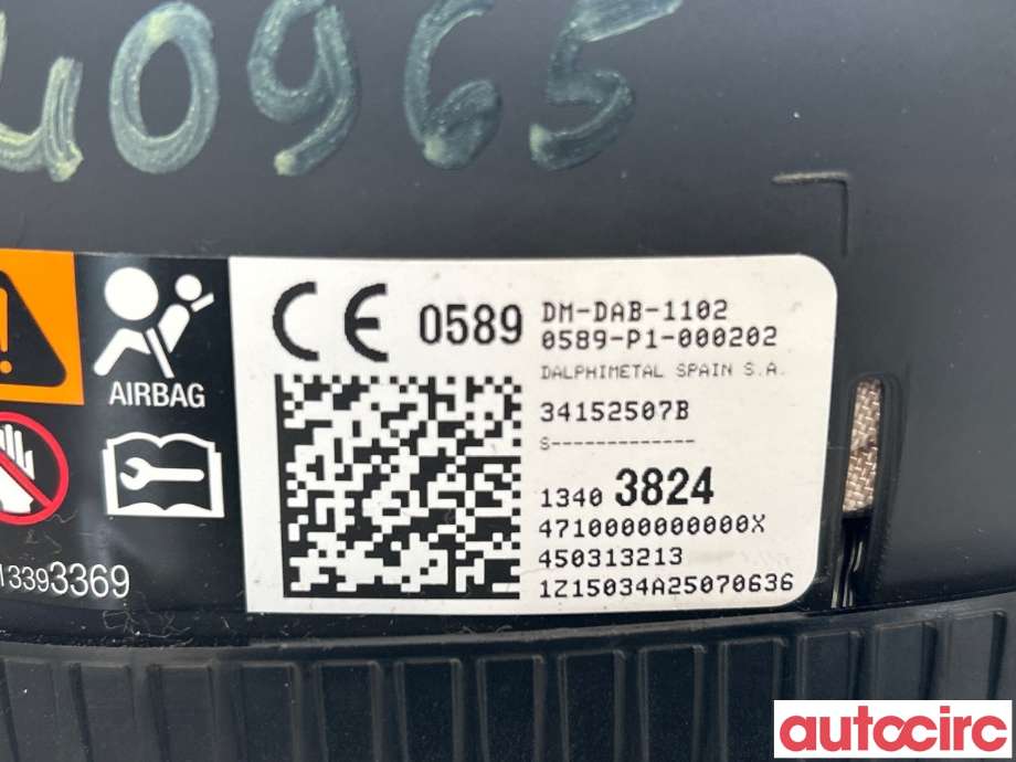 Airbag rattpute til Opel Corsa E 2015-2019  (OPEL|13403824)