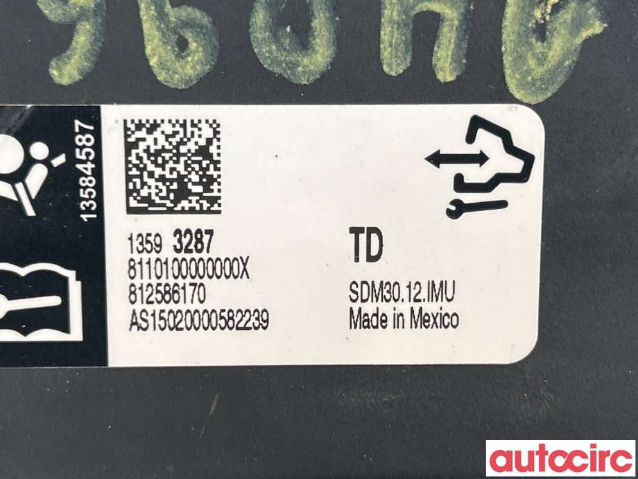 Airbag elektronikk til Opel Corsa E 2015-2019  (OPEL|13597092|13593287)