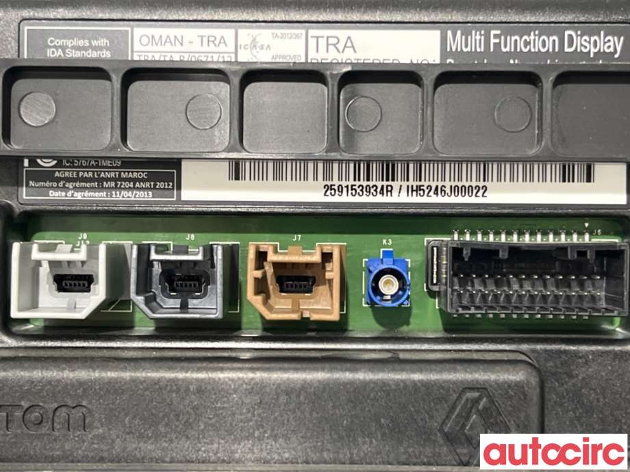 Instrument kjørecomputer til Renault Kangoo 2008-2021 (Type II)  (RENAULT|259153934R||259150869R)