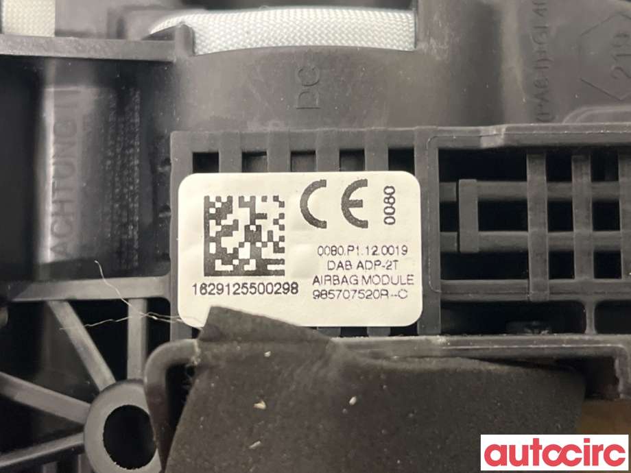 Airbag rattpute til Renault Kangoo 2008-2021 (Type II)  (RENAULT|985101175R|985707520R|985703696R)