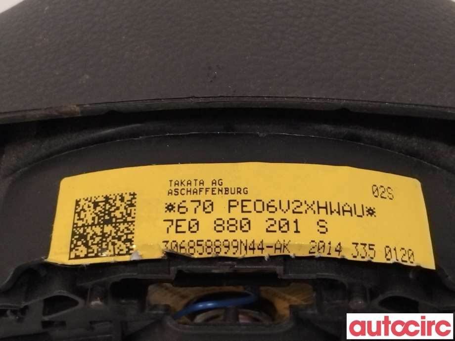 Airbag rattpute til VW Transporter / Caravelle 2009-2015 (Fase 2) (T5) (T5) (VOLKSWAGEN|7E0880201AT)