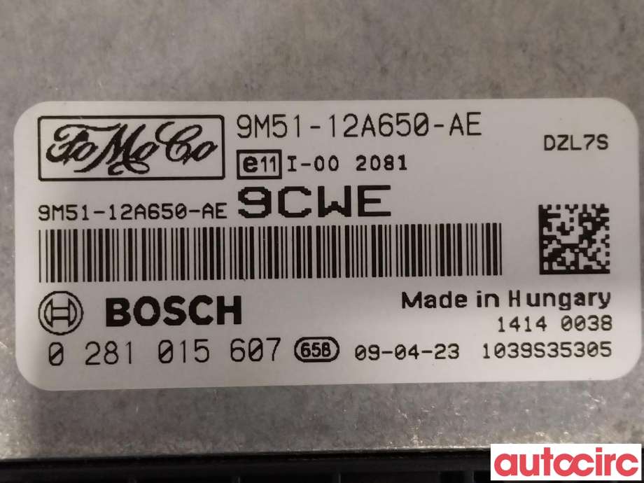 Styreenhet motor til Ford Focus 2008-2010 (Type II, Fase 2) (FORD|1695497|9M51-12A650-AE)