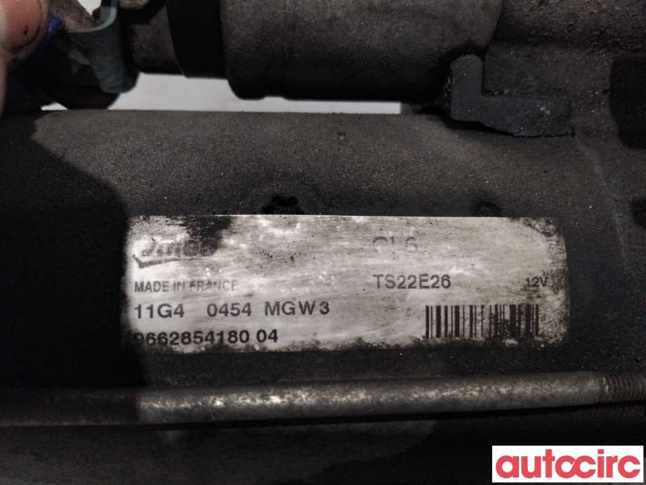 Starter diesel til Citroën C4, Picasso 2013-2018 (Type II)  (CITROEN|5802CE|TS22E26|9662854180)
