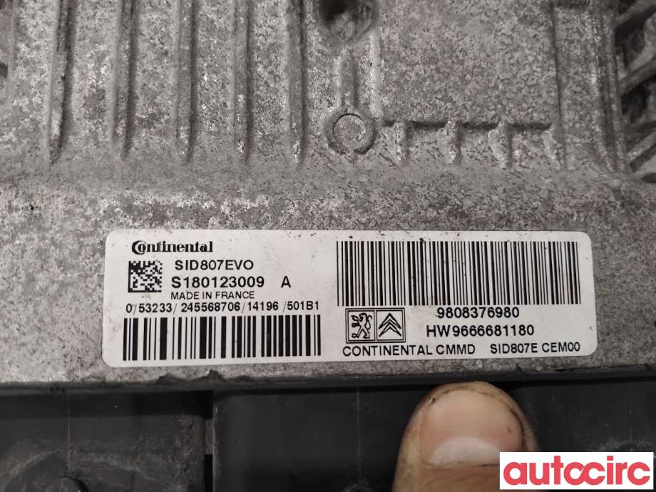 Styreenhet motor til Citroën C4, Picasso 2013-2018 (Type II)  (CITROEN|1677624780|S180123009|9666681180)