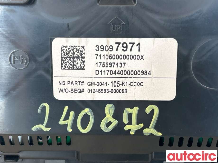 Instrumentpanel til Opel Astra K 2015-->>  (OPEL|39125901|39097971)