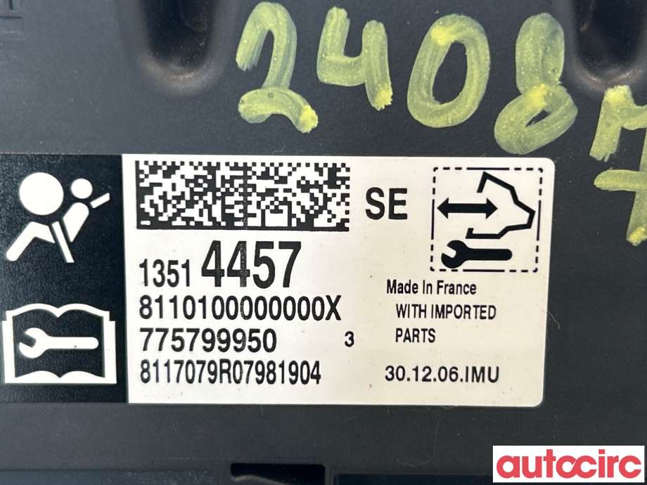 Airbag elektronikk til Opel Astra K 2015-->>  (OPEL|13520997|13510404|13514457)