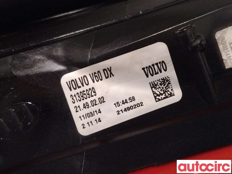 Baklykt høyre til Volvo V60/V60 CC 2013-2018 (Type I, Fase 2)  (VOLVO|31395929)