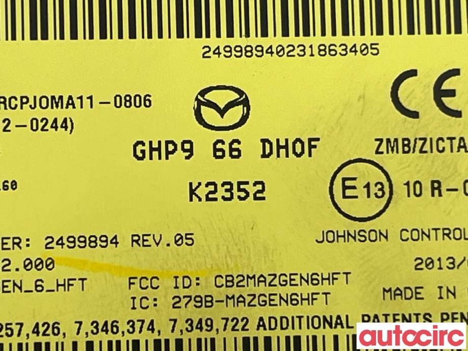Styreenhet bluetooth til Mazda CX-5 2012-2017 (Type I)  (MAZDA|GHP9-66-DH0H)