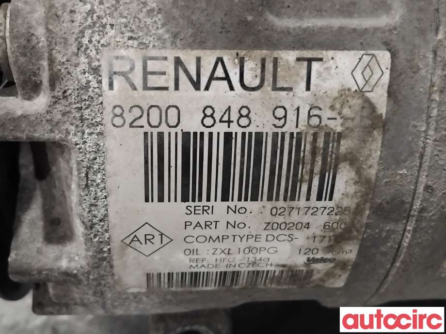 Aircondition kompressor til Opel Vivaro B 2014-2019  (OPEL|95521423|DCS-171C|8200848916)
