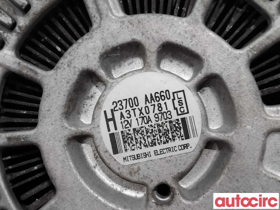 Dynamo til Subaru Outback 2009-2014 (Type IV)  (SUBARU|23700AA660|A2TX0781)